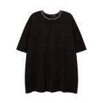 2022 100% Pure Cotton Trend Unisex Dark Loose Round Neck Short Sleeve T Shirt