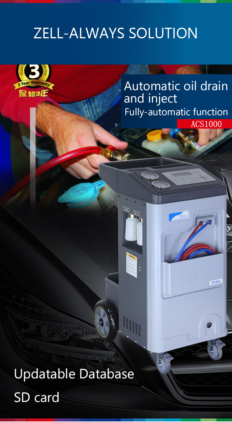 Automatic R134A Recovery Machine Unit Recycling Recharge Service Station