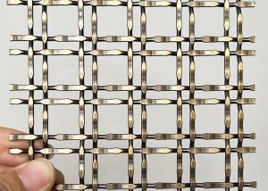 Wholesale SS304 Antique Brass Decorative Lock Crimp Woven Wire For Partitions from china suppliers