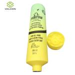Round 250 ML Hand Sanitizer Tube Body Wash With Yellow Flip Cap Foil Seal
