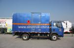 116HP multi color Light Duty Commercial Trucks , HOWO 4*2 Light cube van truck