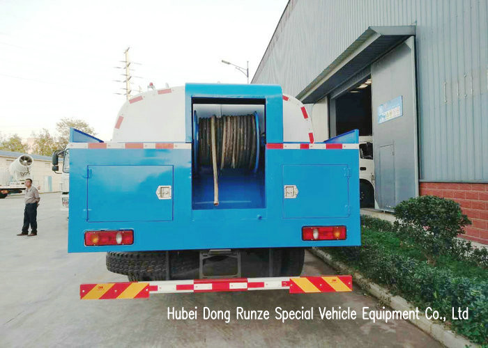King Run High Pressure Sewer Jetter Truck For Sewer Drain Cleaning 4x2 / 4x4