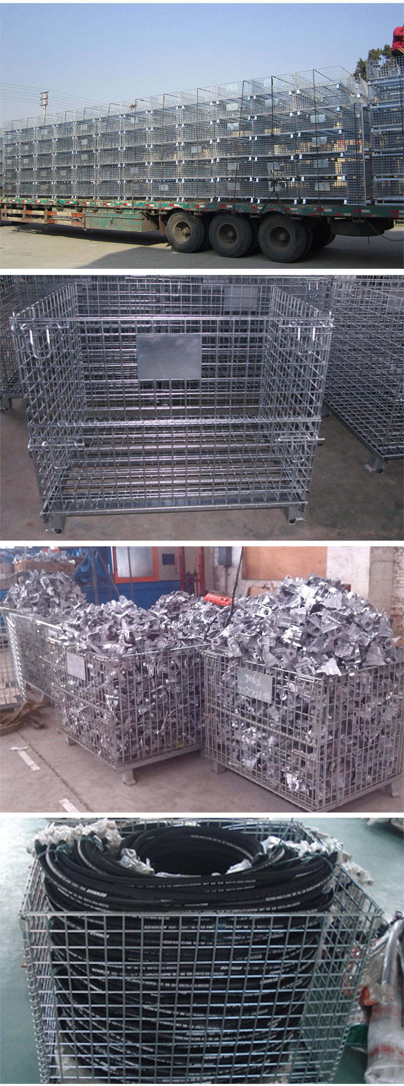 0.6T Pallet Storage Cages Odm Metal Roll Cage With Wheels For Logistics