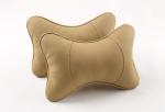 Universal Car Seat Neck Cushion Pillow Ventilate 28 * 18CM Beige Color