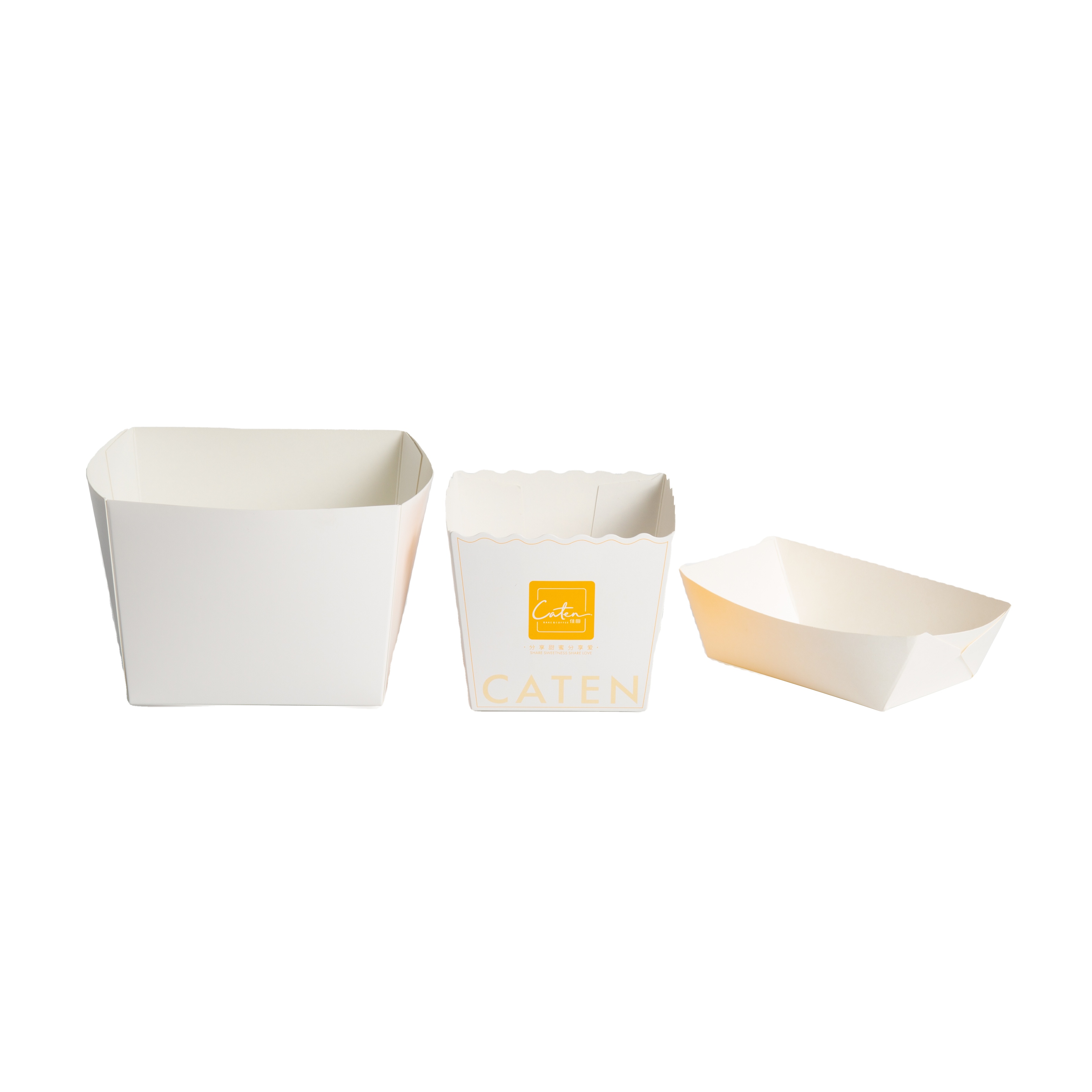 Disposable Food Coated Paper Takeaway Box With Ribbon For Hamburger Packaging