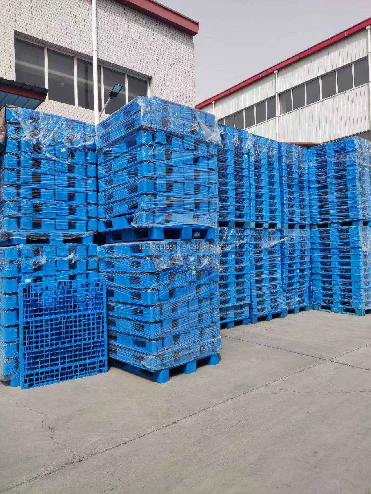 1 Ton Heavy Duty Plastic Pallet Euro Pallet Single Faced with HDPE PP and PE Materials