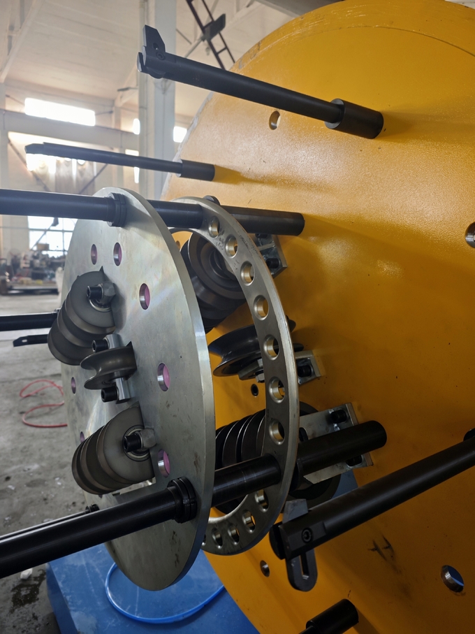 2000mm 1+6 Mechanical Different Linkage Drum Twister Cabling Machine For Security Wire Untwist