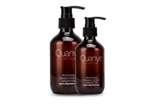Wholesale PET Amber Empty Plastic Pump Dispenser Bottle Set For Hair Care Product from china suppliers