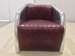Brown Vintage Leather Aluminium Cover Aviation Armchair 3 Years Warranty