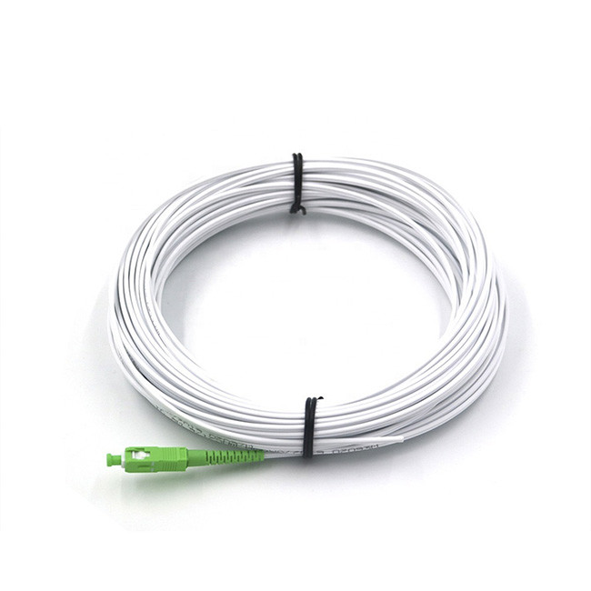FTTH Flat Drop Fiber Optic Cable Pigtail 2.0 x 3.0mm G657A1 SC APC 30m