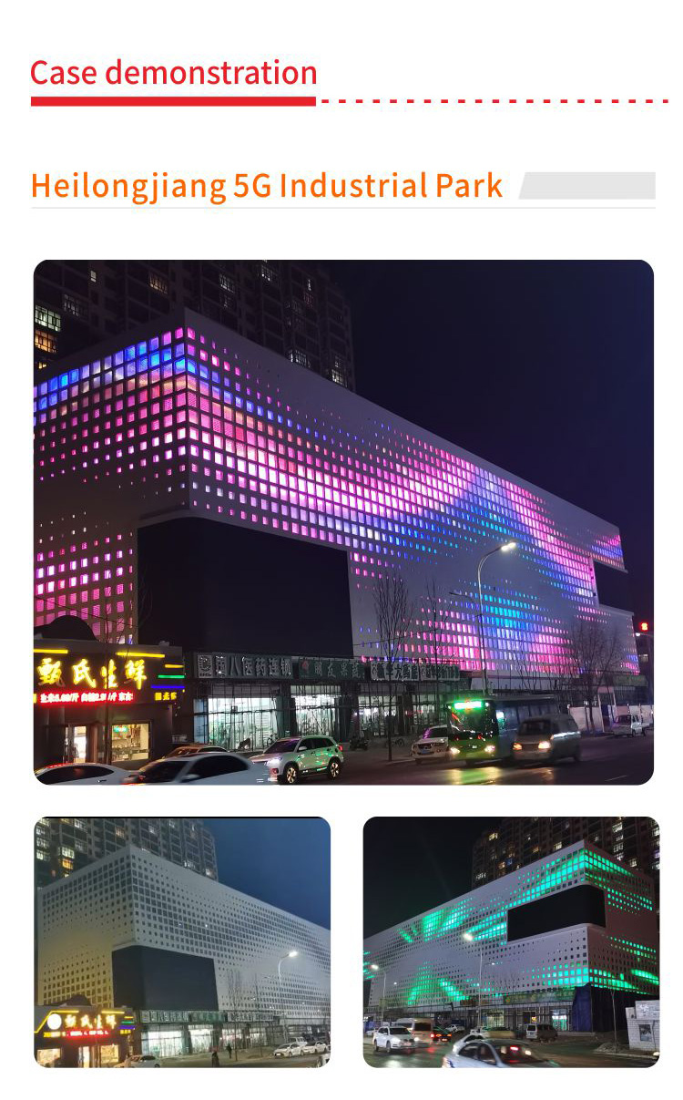 Facade Lighting RGB Mesh Screen Display DC12V S30 P100 P80 P50 P40 SMD3535