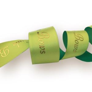 Wholesale wholesale custom logo gold foil printed satin ribbon from china suppliers