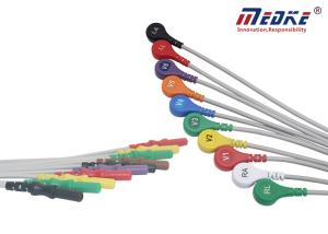 Wholesale 10 Leads Din 1.5 AHA Holter Recorder ECG Cable Leadwire 1m from china suppliers