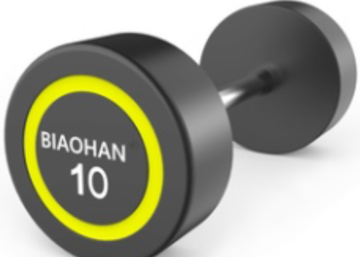 Rubber Coated PU 30kgs Hexagon Gym Fitness Dumbbell