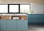 450MM Blue Modern Modular Kitchen Cabinets