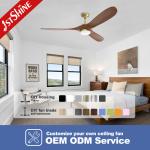 Modern Europe Style Ceiling Fan With Led Light Villa Ac Dc 3 Blade Wooden