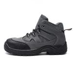 Genuine Leather Grey Shoes S1 / S3 Safety Shoes With Steel Toe And Steel Plate