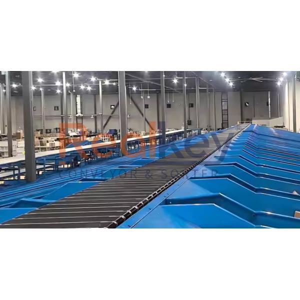 High Efficiency Narrow Belt Sorter Low Maintenance Automated Parcel Sorting For Warehouses