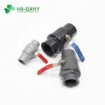 Normal Temperature PVC UPVC Plastic Two Piece Ball Valve with Stainless Steel