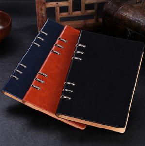 Wholesale Business gift - Manufacture loose-leaf notebooks 6 ring binder leather agenda LN-005 from china suppliers