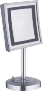 Wholesale Cosmetic Bathroom Magnifying Mirrors Chrome Square LED Desktop from china suppliers