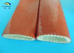Rust red fire resistance heat fiberglass sleeving coated silicone resin for