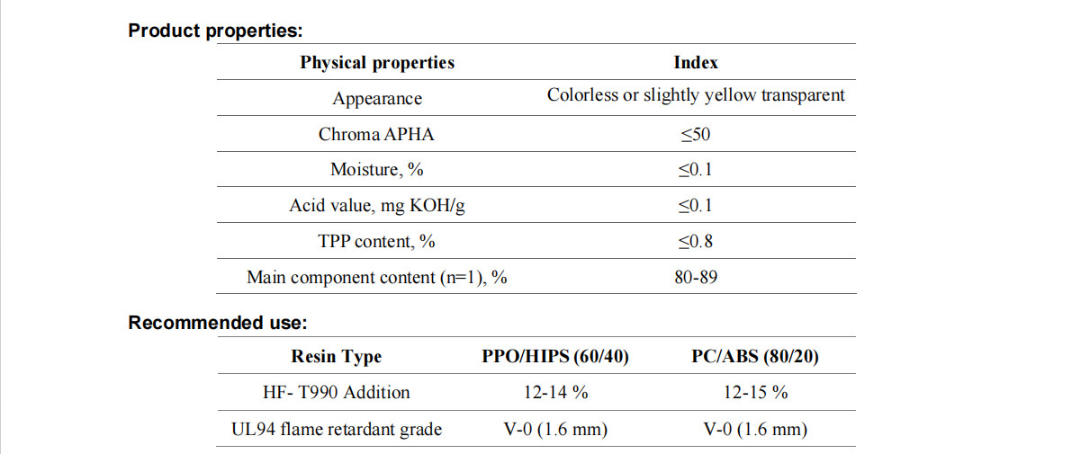 HF-T920 Bisphenol A Bis Diphenyl Phosphate BDP