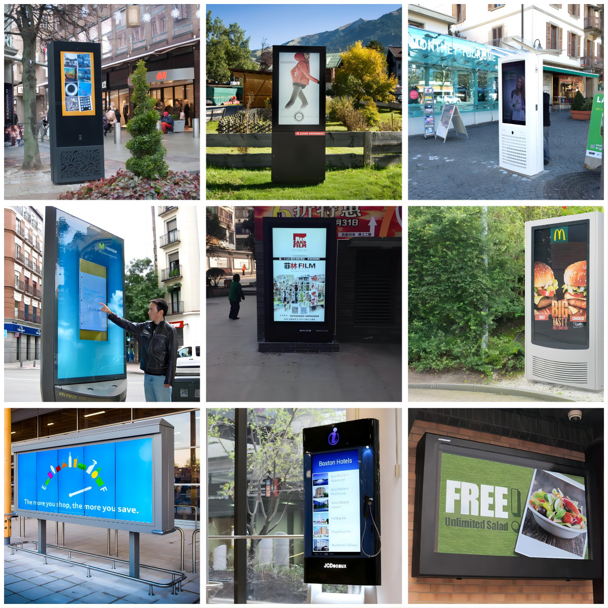 65inch Wall Mounted Outdoor Tv Lifespan 60000 Hours Panel Type Tft Lcd Screen Outdoor Digital Advertising Display