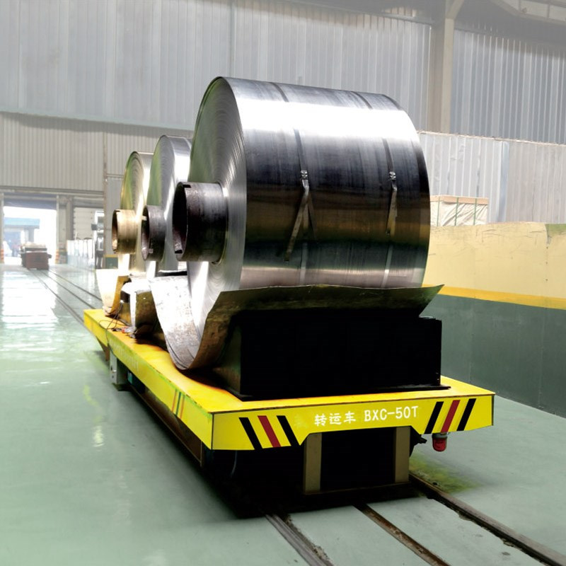 Smelter Motorised Trolleys Carts 100 Ton Stable Start Small Impact Long Service Life