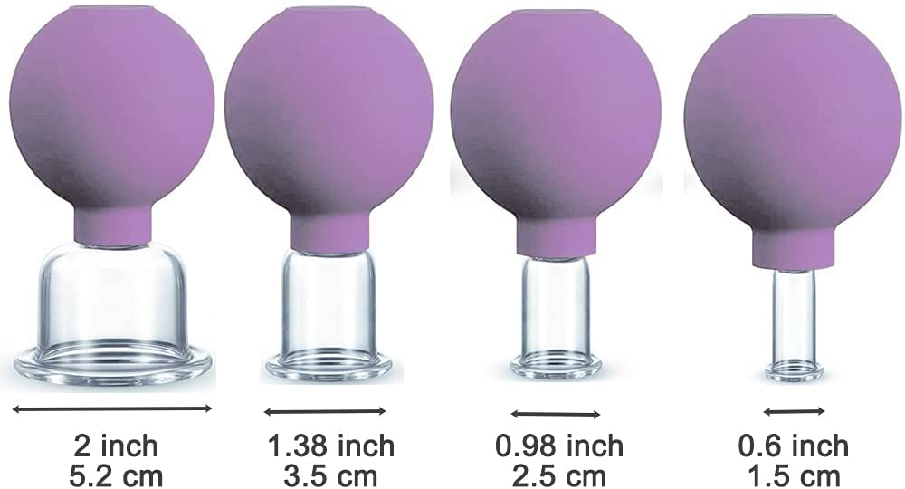 15/25/35/55mm red Combination suit Family Body Massage ODM 4pcs Vacuum Cupping Cups