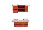 Orange Checkout Counters For Retail Stores / Boutique Cash Wrap Counter