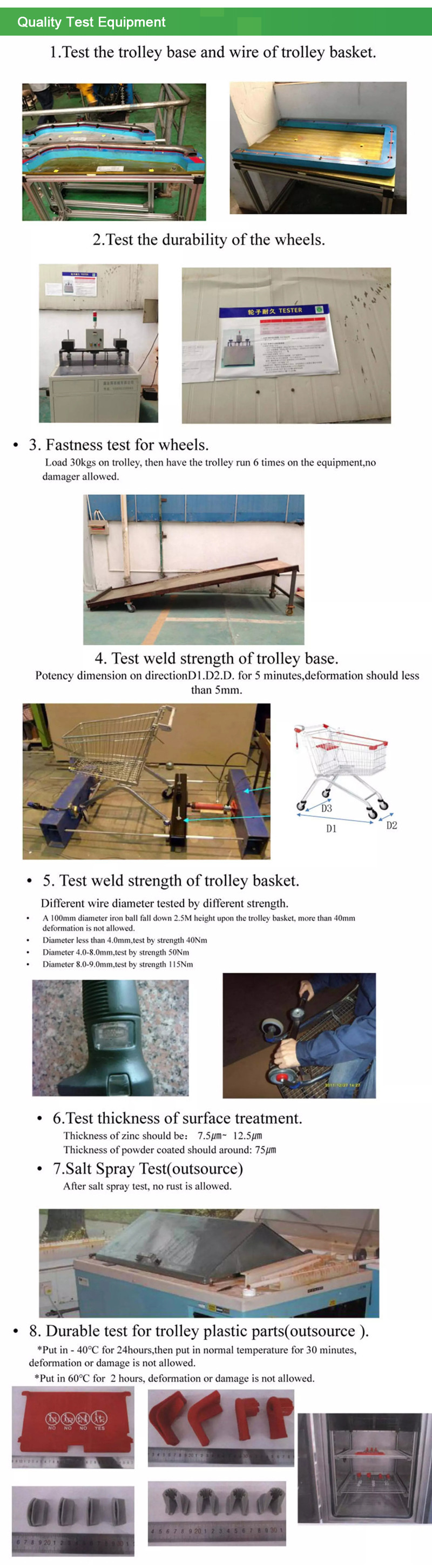 Grey 60L Supermarket Shopping Trolley Retail Chain Store Shopping Cart With TPR Wheels