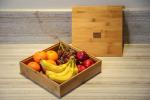 Fruit Serving Bamboo Storage Box Storage Box With Dividers High Strength