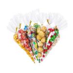 Clear Plastic Packaging Treat Bags , Cellophane Cone Sweet Bags