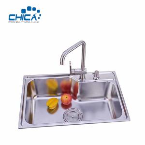 Wholesale SUS304 Stainless Steel Kitchen Sink Single Bowl Kitchen Sink Press Kitchen Sink With Faucet from china suppliers