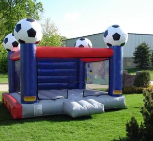 Wholesale Kids Sport Game Soccer Blow Up Bounce Houses With Safety Net from china suppliers