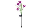 Solar LED 4 heads lily flower lights Lawn Lamp Outdoor Colorful Lamp can be
