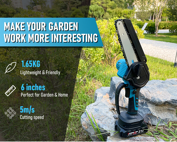 6-Inch Mini Chainsaw Cordless Power With Auto Oiler Security Lock Handheld Small Wood Chainsaw OEM