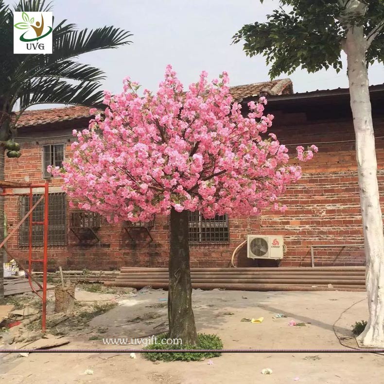 UVG beach wedding ideas fake flowers silk cherry blossom tree for stage backdrop decoration CHR142