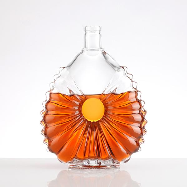Base Material Super Flint Glass Liquor Bottle for XO Brandy Classic Design at