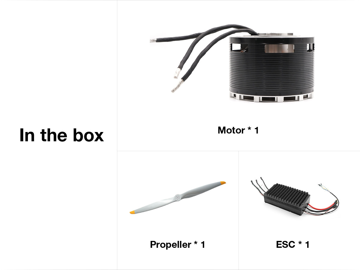 220KG Drone Propulsion System 240150 BLDC Motor 400V 160A Motor Controller Propeller