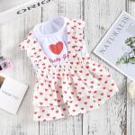 Dog Love Maid Dress Small Dog Pet Vest Pet Princess Peng Peng Skirt