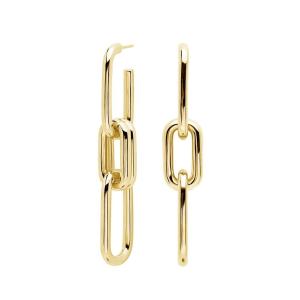 Wholesale Gold Plated Silver Customized Logo Long Chain Drop Earrings For Women'S Shopping from china suppliers