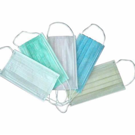 3 Ply Disposable Face Mask Earloop Style Adjustable Contoured Aluminum Nose