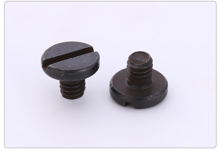 Black Zinc Plated Steel Big Fillister Head Slotted Drive Screws GB833 Round Head Slotted Drive Machine Screws