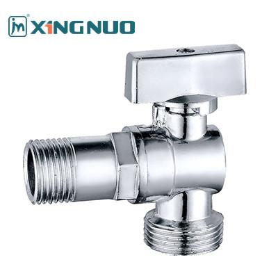 Brass ball valve Angle large flow toilet bathroom Valve Chromed Standard