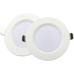 Round Aluminum Plastic Trimless Fire Rated Led Downlight OEM 4000K