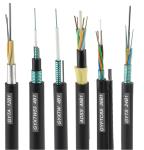 Outdoor GYXTW Optical Fiber Cable 2-24 core G652D PE jacket for Duct Aerial