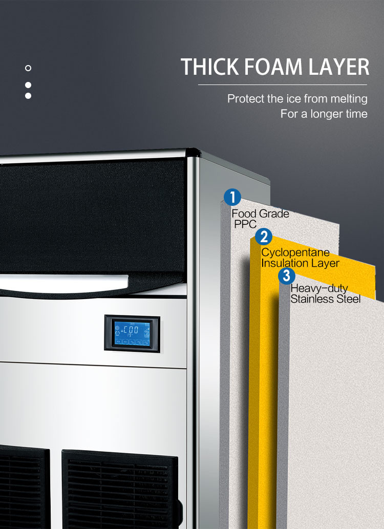 Commercial Cube Ice Maker 100kg/24h 110V-240V Undercounter Ice Making Machines