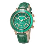 Genuine Leather Band Womens Fashion Watch With Japan Chronograph Quartz Movement
